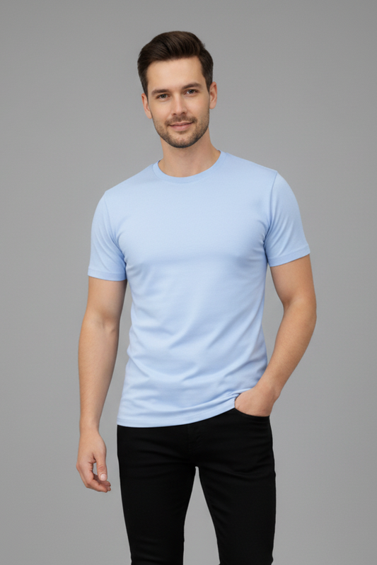 Playera Rutz Básica Azul Cielo