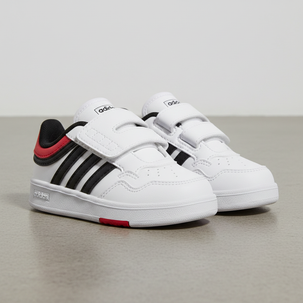 Tenis Adidas Hoops 4.0 CF IJQ7877 Blanco Negro Bebe