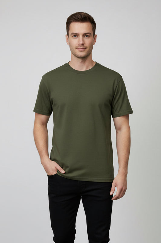 Playera Rutz Básica Verde Militar