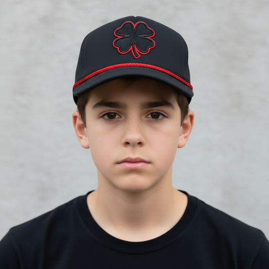 Gorra Black Clover Youth Neon Nights 2 Negro Rojo Ajustable Juvenil
