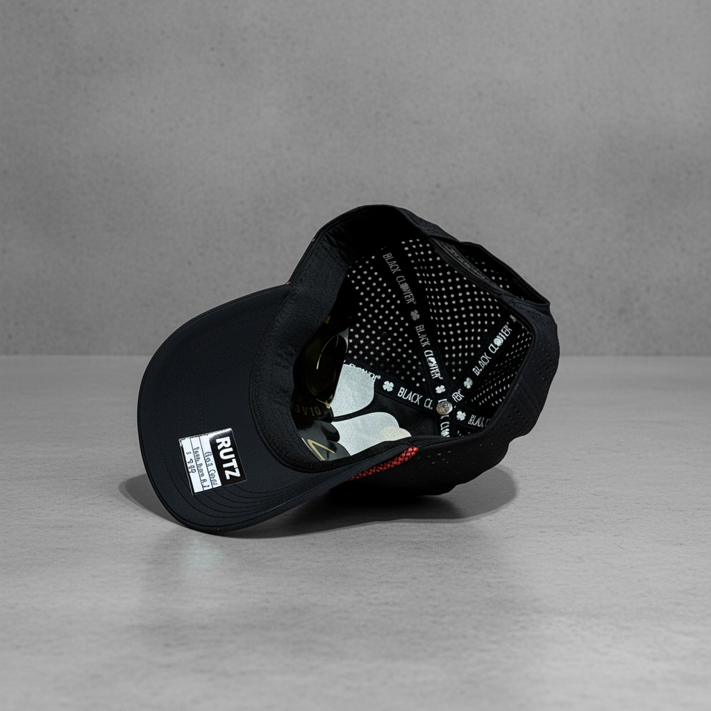 Gorra Black Clover Neon Nights 2 Negro Rojo Ajustable